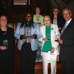 Fearless Feminists: (front l-r) Pamela Macklin, La'Tashe Mayes, Phyllis Wetherby, Rep. Dan Frankel; (back l-r) Joanne Tosti-Vasey, Rep. Erin Molchany